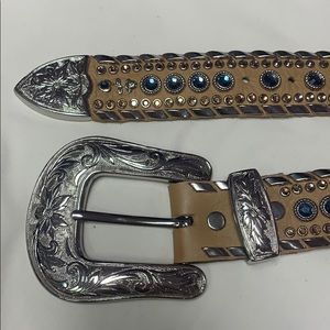 Kippys Swarovski Crystal Leather Belt